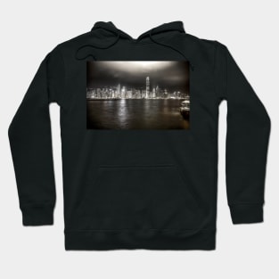 Hong Kong City And Victoria Harbour At Night Hoodie